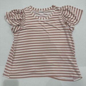 Jane and Delancey Pink and White Striped Blouse